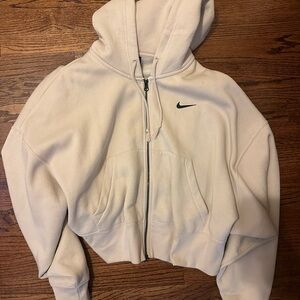 Nike Women's Off-White Zip-Up Hoodie